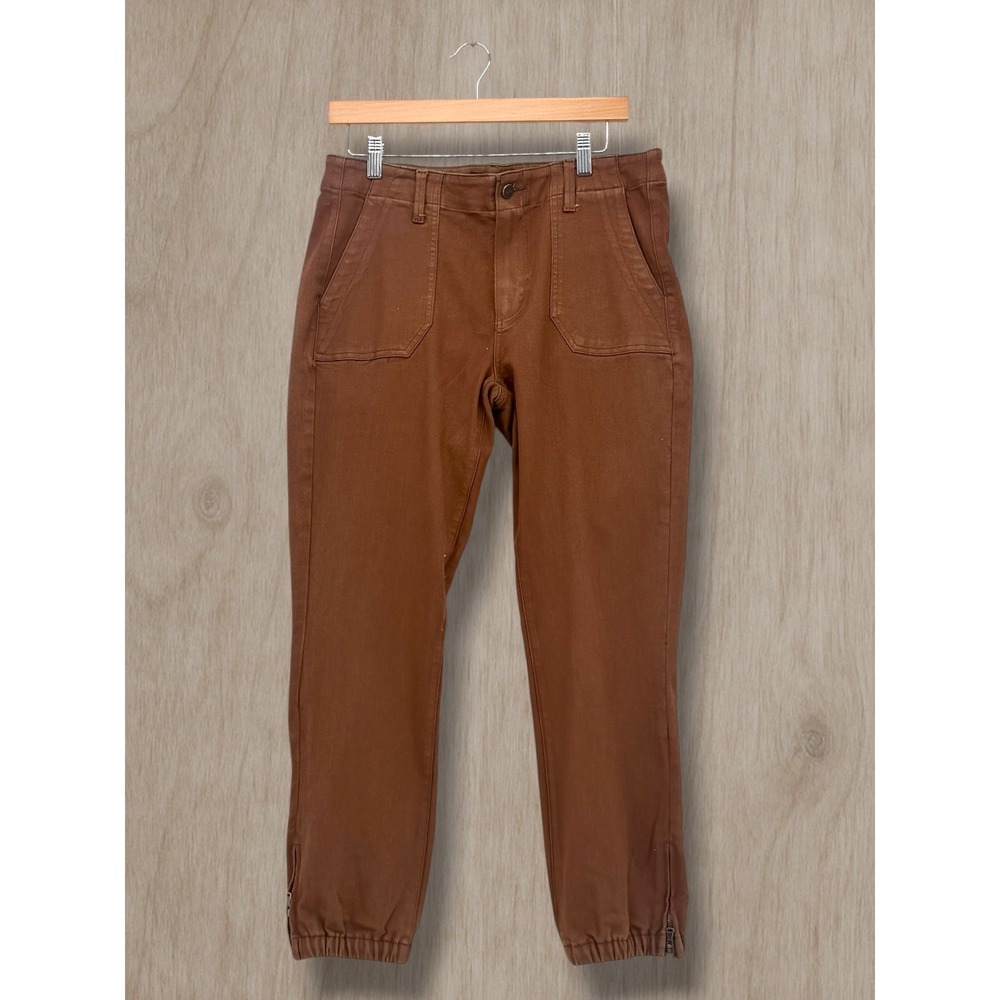 PAIGE Mayslie Utility Stretch Cotton Blend Jogger Pants Brown 28